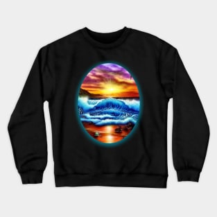 Hawaiian seascape sunset t-shirt Crewneck Sweatshirt